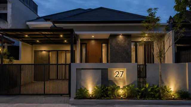 6 Model Nomor Rumah Berlampu LED, Estetik dan Mudah Terlihat Saat Malam Hari