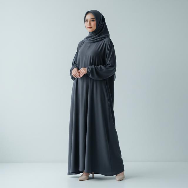 4. Gamis Abaya Polos Minimalis Elegan