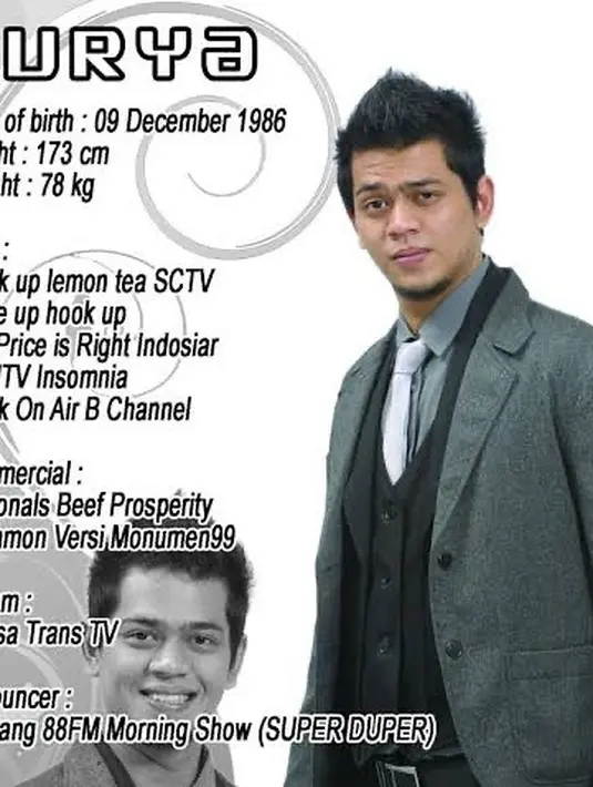 Pembawa acara Surya tidak jauh berbeda dalam potret jadul yang dibagikan. Dalam klub tersebut, ia memiliki sebutan El Kerabat. (Instagram/theprediksi_)