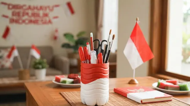 Ide Hiasan 17 Agustus dari Botol Plastik Bekas
