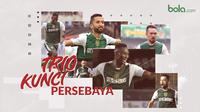 Trio Kunci Persebaya Surabaya. (Bola.com/Dody Iryawan)