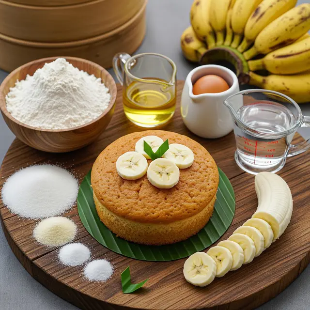 Bolu Pisang 1 Telur Takaran Gelas (Image by Gemini AI)