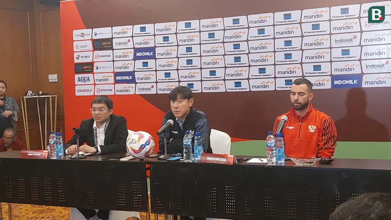Konferensi pers Timnas Indonesia Vs Timnas Irak