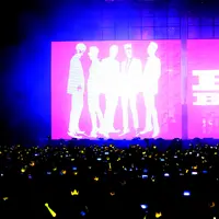 Konser boyband asal Korea Selatan, Bigbang : MADE Series in Jakarta pada Sabtu malam, (1/8/2015), di Indonesia Convention Exhibition (ICE) BSD City. (Wimbarsana/Bintang.com)
