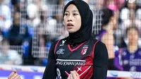Megawai Hangestri&nbsp;menolak permintaan Red Sparks untuk memperpanjang kontraknya. Karena, Megawati ingin menjaga ibunya yang sedang tidak sehat. (foto: instagram @red__sparks)