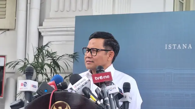 Menteri Koordinator (Menko) Bidang Pemberdayaan Masyarakat Muhaimin Iskandar saat ditemui di Kompleks Istana Kepresidenan Jakarta, Selasa (26/11/2024).