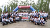 Peserta gowes ISSI Sulbar to IKN saat finish di Titik Nol IKN Nusantara (Foto: Liputan6.com/Abdul Rajab Umar)