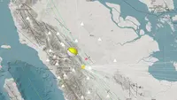 Gempa Magnitudo 5,8 mengguncang wilayah Kuantan Singingi, Riau, Senin (11/12/2023). (Liputan6.com/ Dok BMKG)