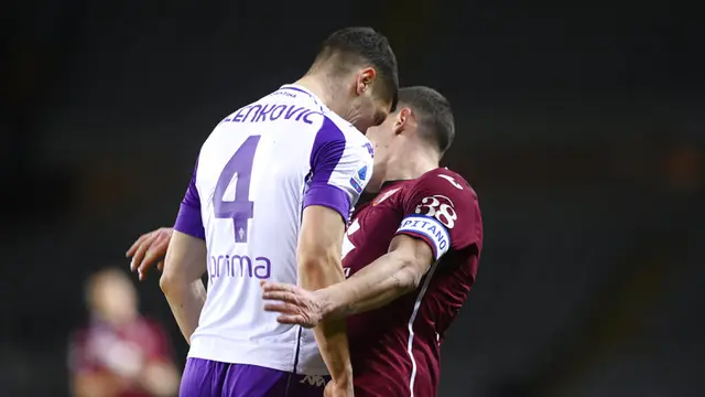FOTO: Bermain Sembilan Pemain, Fiorentina Tahan Imbang Torino 1-1