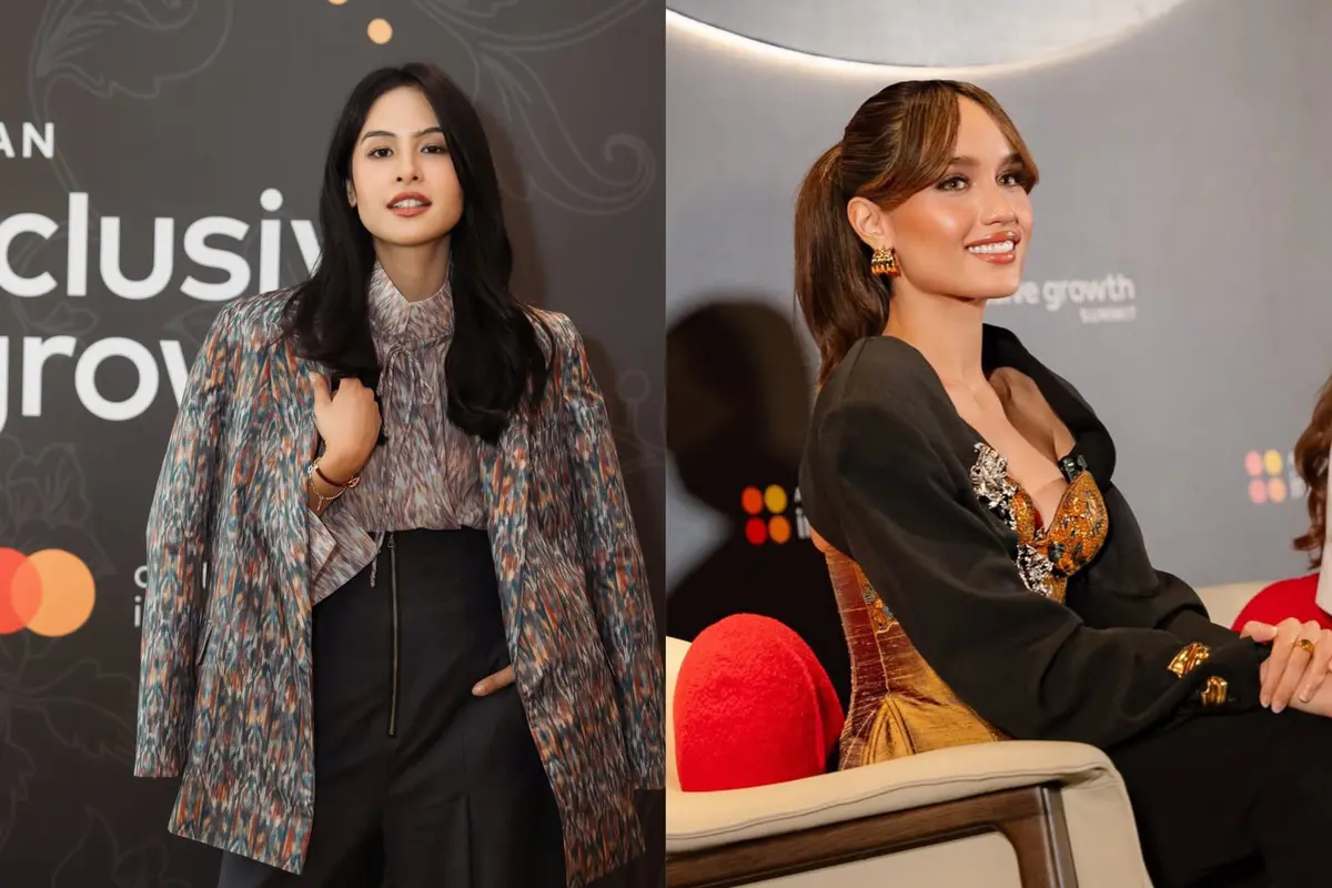 Adu Gaya Lady Boss Maudy Ayunda dan Cinta Laura Berbalut Wastra Saat Jadi Pembicara di Forum ASEAN