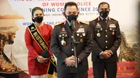 Kapolri Jenderal Listyo Sigit Prabowo membuka The 58 Th International Association Of Women Police (IAWP) Training Conference, Minggu (7/11/2021). (dok Polri)
