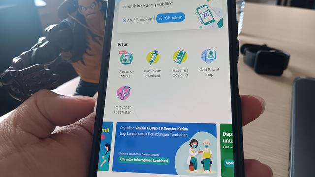 Tampilan aplikasi Satu Sehat Mobile yang dulunya PeduliLindungi (Liputan6.com/Giovani Dio PrasastI)