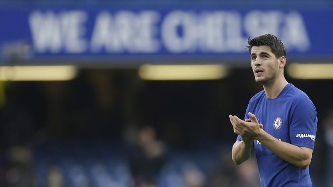 Alvaro Morata masih dipercaya jadi penyerang utama Chelsea. (AFP/Daniel Leal-Olivias)