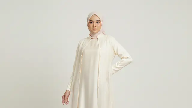 Model Gamis Satin Polos Pastel untuk Kondangan 2026. Gemini