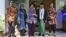 Cawapres 01 Ma'ruf Amin menyambangi kediaman Ketua Umum PDIP Megawati Soekarnoputri di Jalan Teuku Umar, Menteng, Jakarta, Kamis (9/5/2019). Pertemuan Megawati dengan Ma'ruf ini merupakan silaturahmi antara pemimpin bangsa.  (Liputan6.com/Johan Tallo)