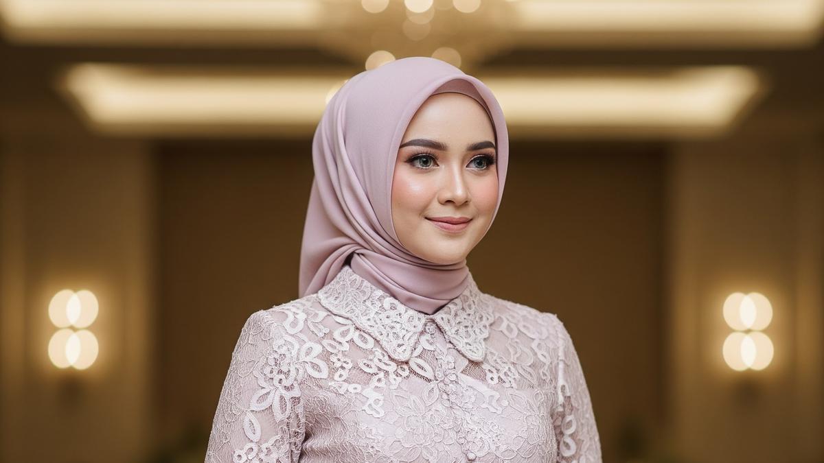 6 Ide Model Gamis Brokat Pastel Untuk Bridesmaid Berhijab, Tampilan Anggun dan Memukau