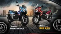 ADV Kolaborasi dengan Marvel luncurkan ADV Edisi Captain America & Iron Man. (source: youngmachine)