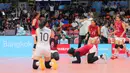 Hasil tersebut menjadi kemenangan pertama Indonesia atas Filipina. Indonesia takluk sebanyak lima kali dari Filipina pada SEA V League 2024 dan 2025 dan AVC Nations Cup 2025. (Bola.com/Bagaskara Lazuardi)