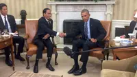 Presiden Jokowi bertemu dengan Presiden AS Barack Obama, di White House, Washington DC, AS (foto: setkab.go.id)