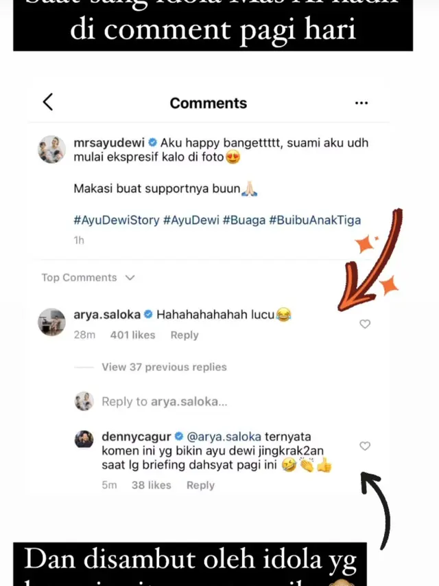 Tangkapan layar Instahram Ayu Dewi