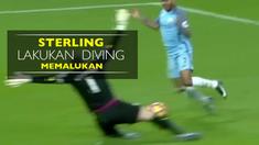 Video momen Raheem Sterling lakukan diving memalukan saat Manchester City menang atas Burnley 2-1, Senin (2/1/2017).