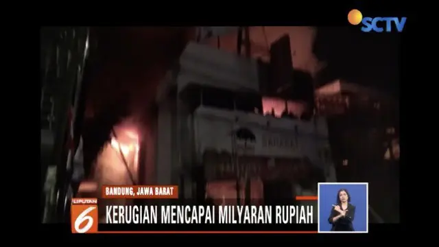 Korsleting Listrik, Diduga Penyebab 3 Ruko di Cimahi Ludes Terbakar