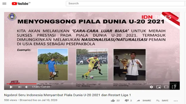 Webinar IDN Times dengan PSSI.