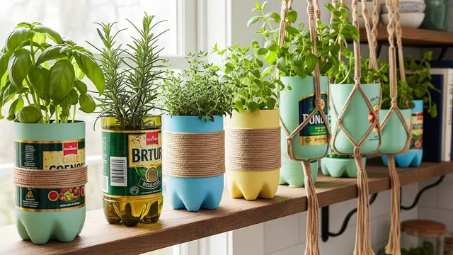 Pot Individual Estetik dari Botol Minyak Goreng Bekas