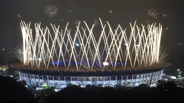 Kembang Api Hiasi Upacara Penutupan Asian Games 2018
