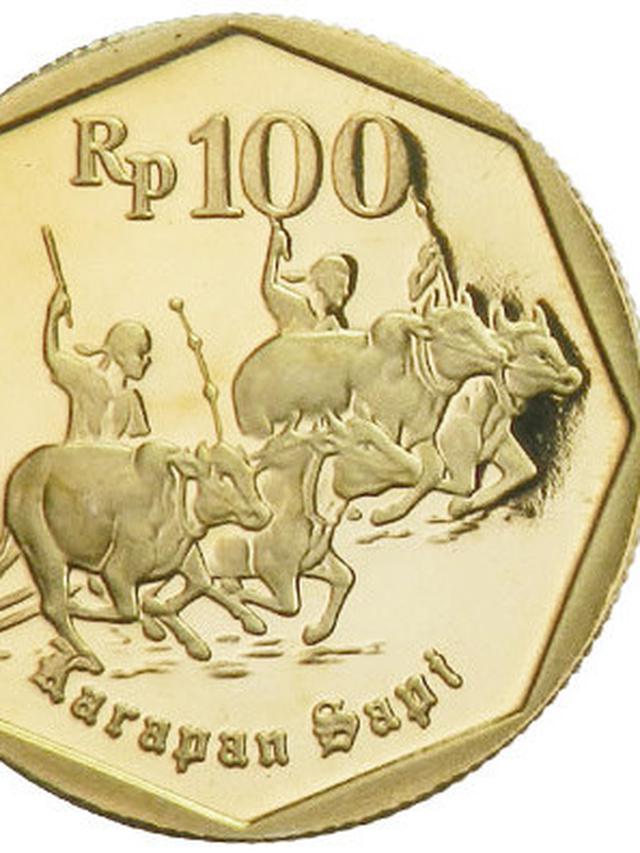 Uang 100 rupiah laman karapan sapi