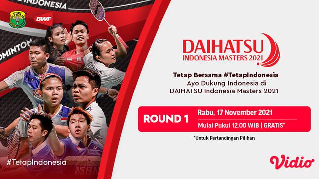Sedang Berlangsung, Live Streaming Indonesia Masters 2021 di Vidio Hari Ini