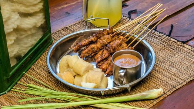 Ilustrasi resep masakan, sate