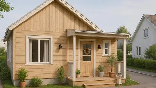 Fasad Rumah Kayu Unik 2025