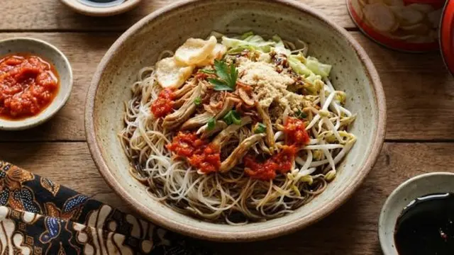 Ilustrasi Resep Soto Kering/Gemini AI