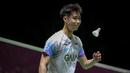 <p>Tunggal putra Singapura, Loh Kean Yew saat menghadapi wakil Indonesia, Anthony Sinisuka Ginting pada babak perempatfinal Daihatsu Indonesia Masters 2024 di Istora Senayan, Jakarta, Jumat (26/1/2024). Loh Kean Yew kalah dua game langsung dengan skor 17-21, 19-21. (Bola.com/Bagaskara Lazuardi)</p>
