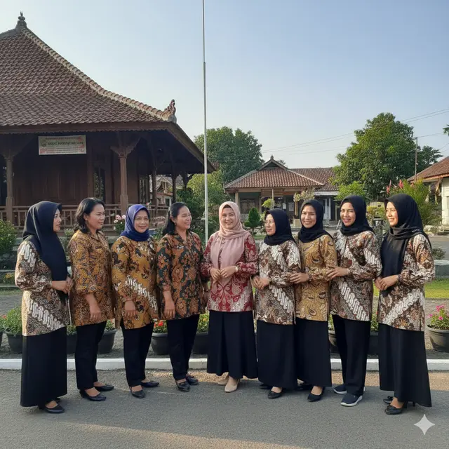 Inspirasi Model Seragam Batik Ibu PKK 2026 (Foto: Gemini AI)