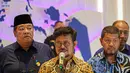 "Perjalanan saya untuk kepentingan rakyat. 280 juta orang saya harus kasih makan, dan saya sudah kerja dengan itu...," kata Syahrul. (Liputan6.com/Faizal Fanani)