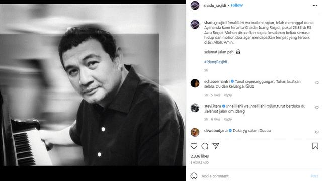 Musisi jazz Idang Rasjidi meninggal dunia