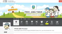 PPDB Jatim 2023 Tahap V Jalur Prestasi SMK Dimulai Hari Ini, Informasi Terbaru Kuota dan Persyaratan. Tangkapan layar ppdb.jatimprov.go.id.