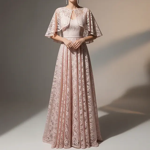9 Model Long Dress Bahan Brokat dengan Potongan Princess Modern, Tren 2025