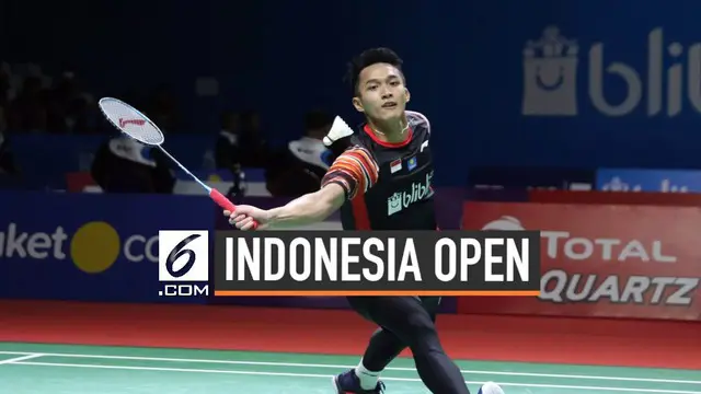 Pebulu tangkis Indonesia Jonatan Christie berhasil mengalahkan pemain asal Denmark pada Indonesia Open 2019.