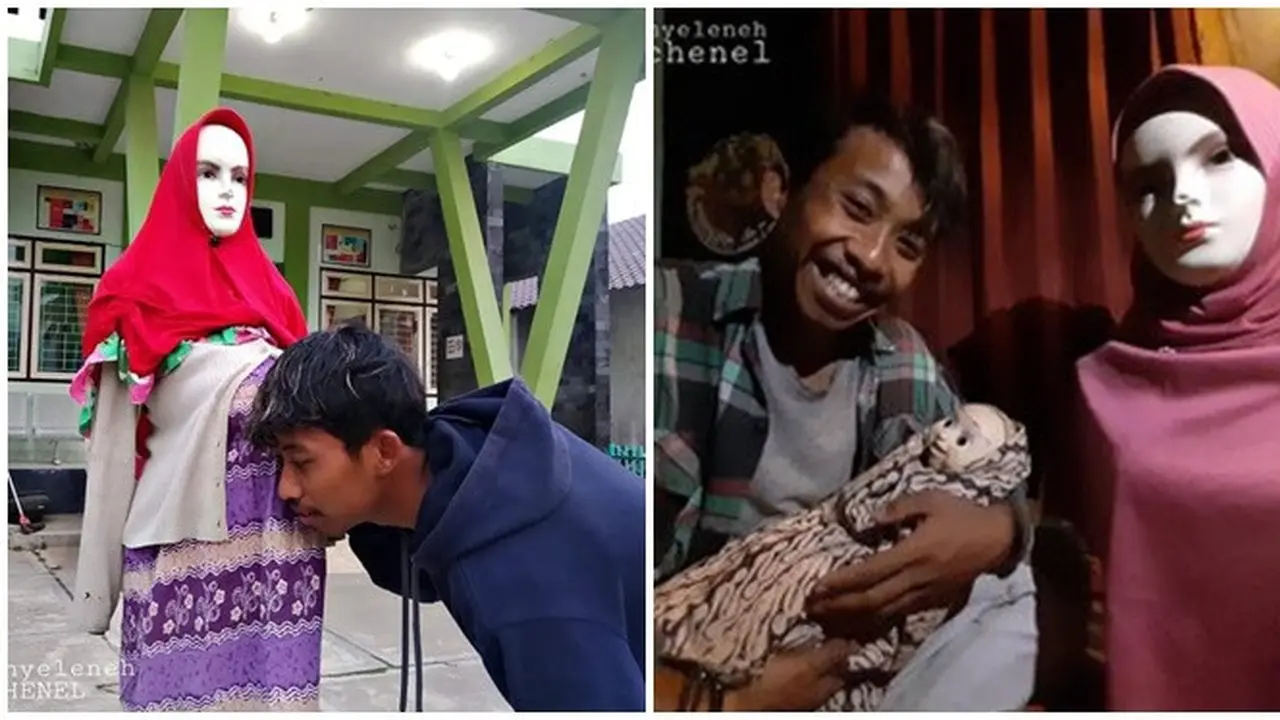 Potret Imajinasi Keluarga Bahagia ala Cowok Dengan Manekin Ini Bikin Geleng Geleng