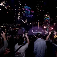 Perayaan tahub baru 2024 di Bundaran HI Jakarta (foto: City Vision.dok)