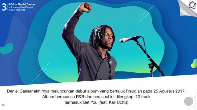 [Bintang] 5 Fakta Daniel Caesar, Solois yang Bakal Tampil di Java Jazz 2018