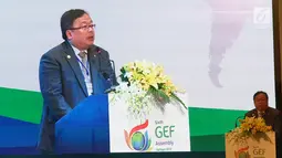 Menteri Perencanaan Pembangunan Nasional / Kepala Bappenas, Bambang Brodjonegoro, memberikan paparan pada Plenary Session 6th Global Environment Facility (GEF) Assembly di Vietnam (28/6). (Liputan6.com/HO/Bappenas)