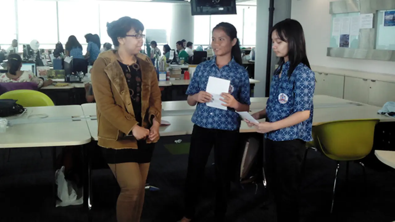 SMP Tunas Bangsa Belajar Jurnalistik di Liputan6.com