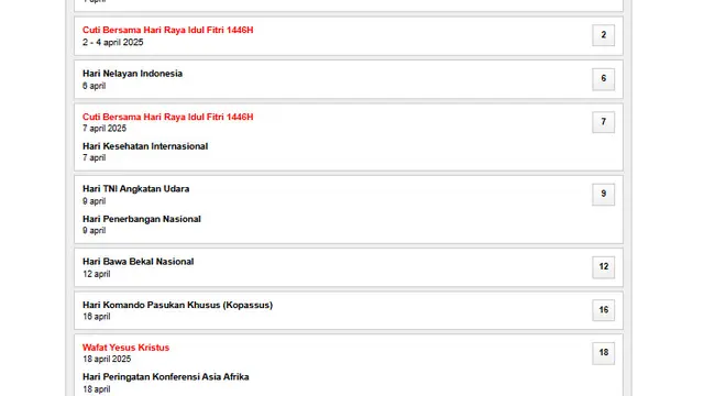 Kalender April 2025/tanggalan.com