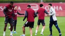 Arsenal memiliki rekor yang sangat nyaman menghadapi tim Spanyol di Liga Champions, mencatat tujuh kemenangan beruntun melawan wakil La Liga. Mereka juga tengah bersaing ketat dengan Manchester City dalam perebutan gelar juara Premier League. (John Walton/PA via AP)