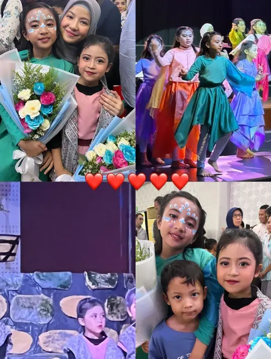 Rasa bangga pun memenuhi hati Natasha dan Desta saat melihat penampilan kedua putrinya. [Foto: Instagram Stories/natasharizkynew]