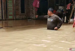 Banjir di Kabupaten Tangerang. (Antara)